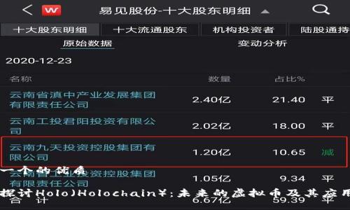 思考一个的优质

深入探讨Holo（Holochain）：未来的虚拟币及其应用潜力